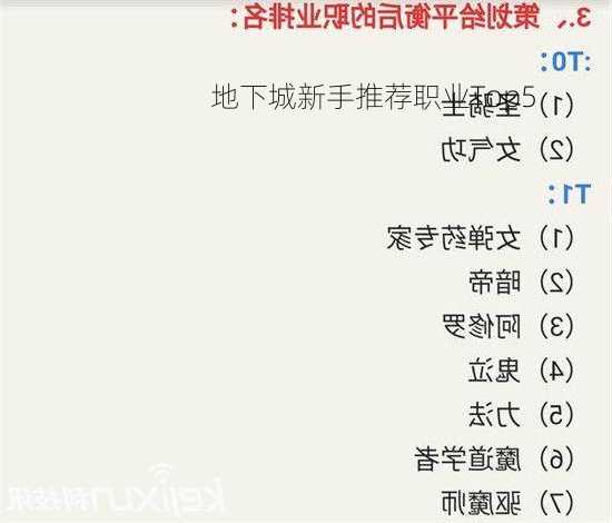 地下城新手推荐职业Top5