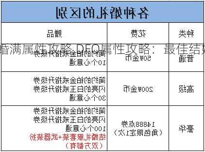 地下城与勇士结婚满属性攻略,DFO属性攻略：最佳结婚搭配！!