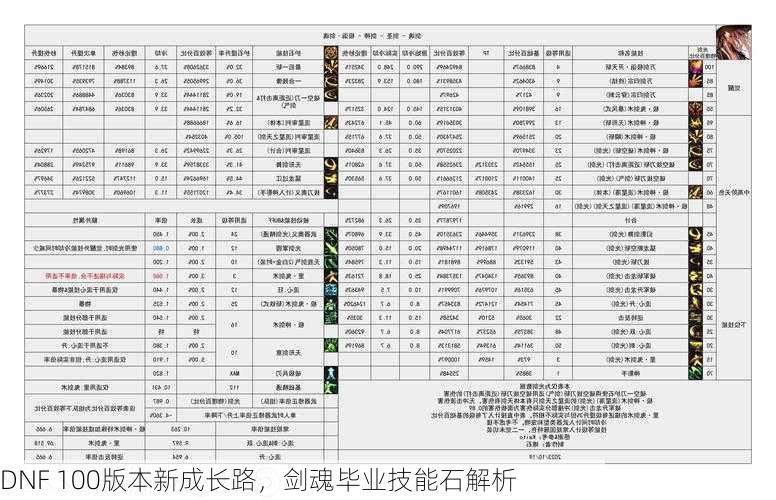 DNF 100版本新成长路，剑魂毕业技能石解析  第2张